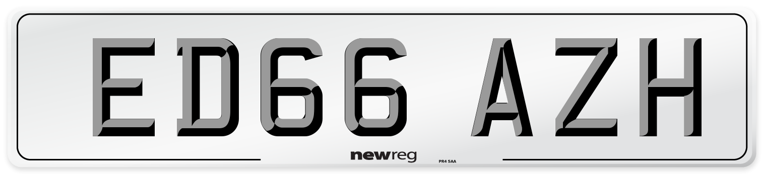 ED66 AZH Number Plate from New Reg